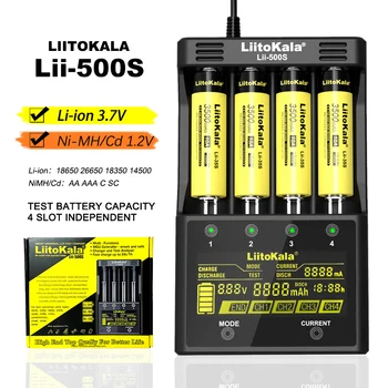 Liitokala Lii-500 Lii-500S Lii-S6 LCD 18650 Batéria 3,7 V 18350 18500 21700 25500 26650 AA, AAA NiMH Lítiové Batérie, Nabíjačky