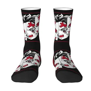 Móda Démon Vrah Kimetsu Č Yaiba Ponožky Muži Ženy Teplé 3D Vytlačené Kamado Tanjirou Basketbal Športové Ponožky