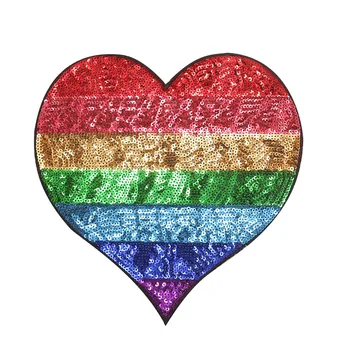 Rainbow Láska Patch pre Oblečenie žehličky na Vyšívať Šitie Srdce Nášivka Roztomilý Textílie DIY Oblečenie Škvrny Doplnky, Dekorácie