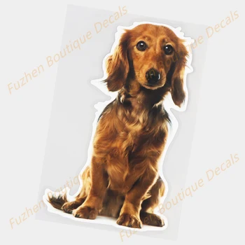 Fuzhen Boutique Obtlačky Vonkajšie Príslušenstvo Jazvečík Roztomilý Pes Vinylové Nálepky Osobnosti Telo Dekorácie Auto Nálepky