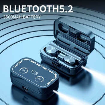 T16 TWS Bluetooth 5.2 Bezdrôtové Slúchadlá Digitálny Displej HD Hovor Inteligentnej Redukcie Šumu Veľkú Kapacitu, Vodotesné Slúchadlá
