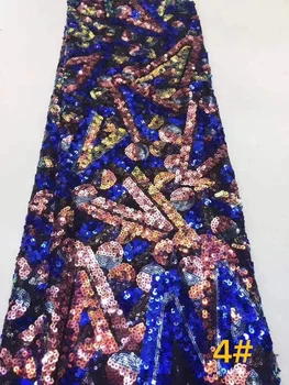 Modré Zlato Afriky Čipky Textílie 2021 Vysoko Kvalitnej čipky Flitrami francúzsky Tylu Výšivky Nigérijský Čipky Textílie Pre Svadobné Šaty