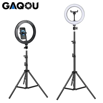 GAQOU Selfie Krúžok Lampa Led Svetlo s Statív Telefón Držiak Pre Mobilné make-up Video Kamera Fotografovanie Osvetlenie Na Youtube VK