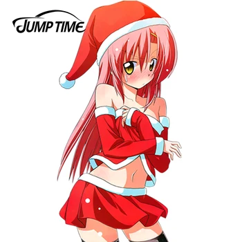 JumpTime 13 cm x 6,7 cm polepy Áut Zadné Sklo Japonské Anime Nálepky Vianočné Roztomilé Dievčatá Racing JDM Drifting Obtlačky