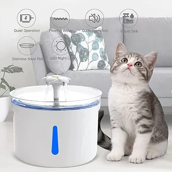 SHUANGMAO Mačka Automatické Studne LED Elektrické USB Stlmiť Vody Feeder Psa Napájačiek Misy Pet Pitnej Dávkovač Pre Malé Psy