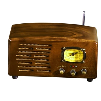 Klasický Dizajn Typ Prenosné Retro Vintage Drevené FM Rádio S Vysokou Kvalitou