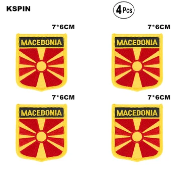 Macedónsko Shiled Tvar vlajky škvrny národnej vlajky opráv Cothing DIY Dekorácie