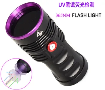 UV lampa maximálne 45 w ultra-high power black mirror peniaze detektor fluorescenčné agent detekcie fialová baterka Typ-C, USB nabíjanie