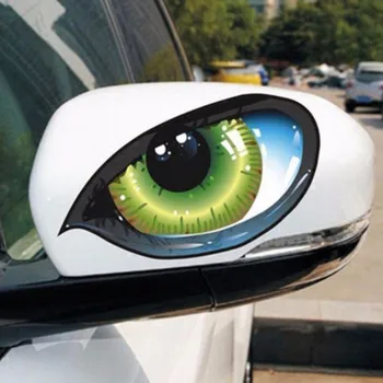 Auto Samolepky 3D Stereo Reflexné Mačka Oči Auto Nálepky Tvorivé Spätné Zrkadlo Odtlačkový Univerzálny Oči Nálepky