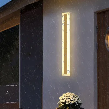 Moderný Vodotesný vonkajší Dlhé Pásy LED nástenné svietidlo IP65 Hliníkové Steny Svetlo Záhrada, veranda Sconce Svetlo 110V 220V Sconce Svietidlo