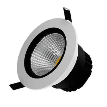 LED COB Downlight 5W 7W 9W 12W Zapustené LED Stropné svietidlo Bodové Svetlo Lampy 220V Biela/ teplá biela