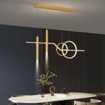 Black Nordic LED Prívesok Svetlá pre Obývacia Izba Villa Jedáleň, Kuchyňa Jedlá Domova Zlato Lustre Svietidlá