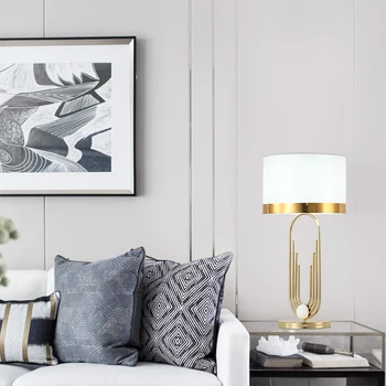 Svetlo luxusné stolové lampy, spálňa, nočné lampy, teplé a jednoduché moderná obývacia izba domov Nordic postmoderných osvetlenie