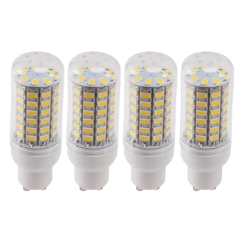 4X GU10 10W 5730 SMD 69 LED Žiarovky, LED Kukurica Light LED Lampa Energeticky Úsporné 360 Stupňov 200-240V Biela