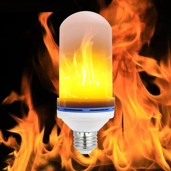 E27 E26 LED Plameň Plameň Lampy Účinkom Požiaru Žiarovky 5W Blikanie Emulácia Plameň Svetla 110V 220V SMD2835 Vianočný Dekor