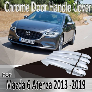 Pre Mazda 6 Atenza GJ GL 2013~2019 2014 2015 Styling Samolepky, Dekorácie Chrome Dverí Rukoväť Kryt farba Prerobit Auto Príslušenstvo