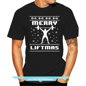 Veselé Liftmas Vianočné Telocvični Tričko *Oldskool Mužov Tričko *Úplné Predné*